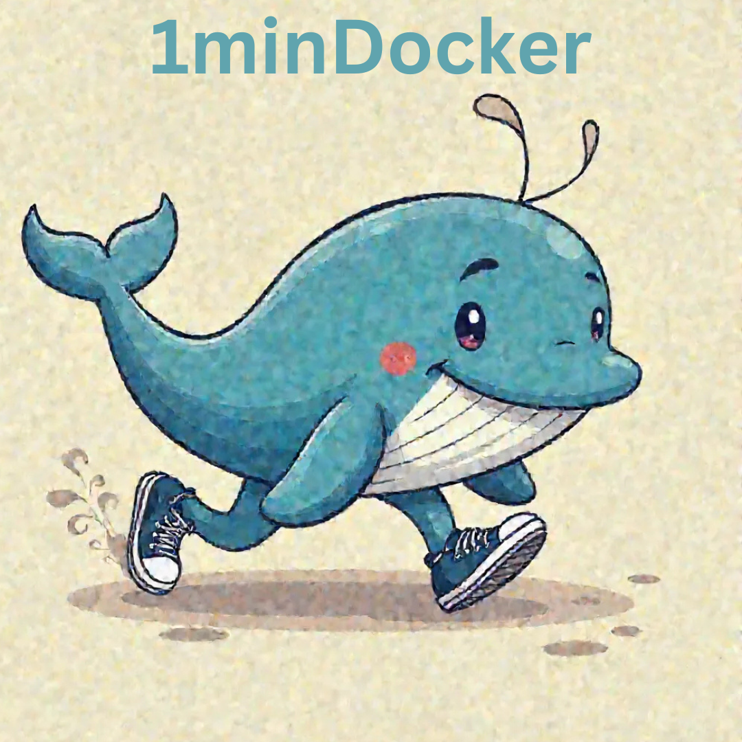 1minDocker logo