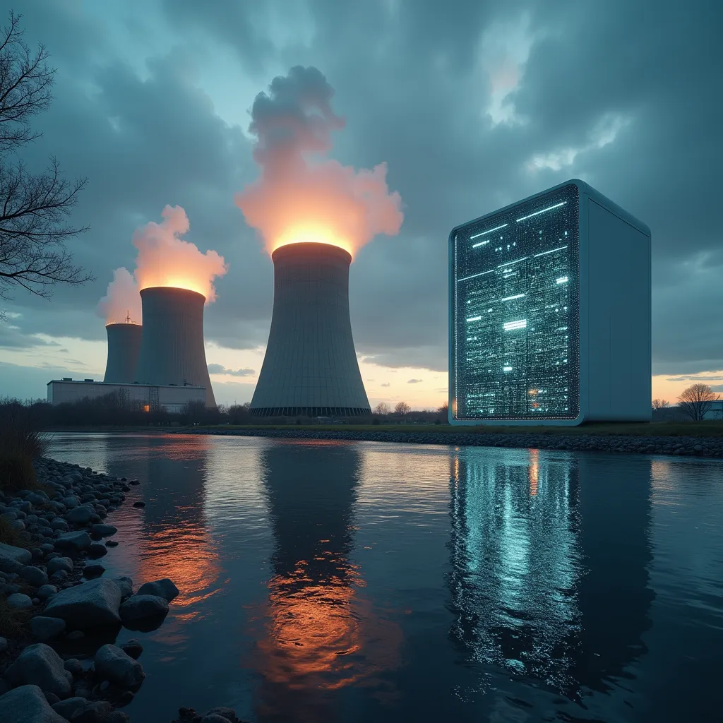 Nuclear power plant fuelling a supercomputer